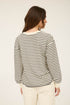 STRIPE HENLEY KNIT TOP